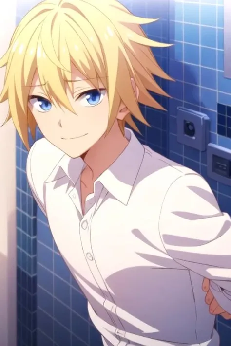 masterpiece, best quality, game cg, 1boy, solo, male focus, looking at viewer, , depth of field, (watercolor illustration, soft pastel colors:1.1), , <lora:shinichi_katori:0.74>, shinichi_katori, blonde hair, blue eyes, , , 12k resolution