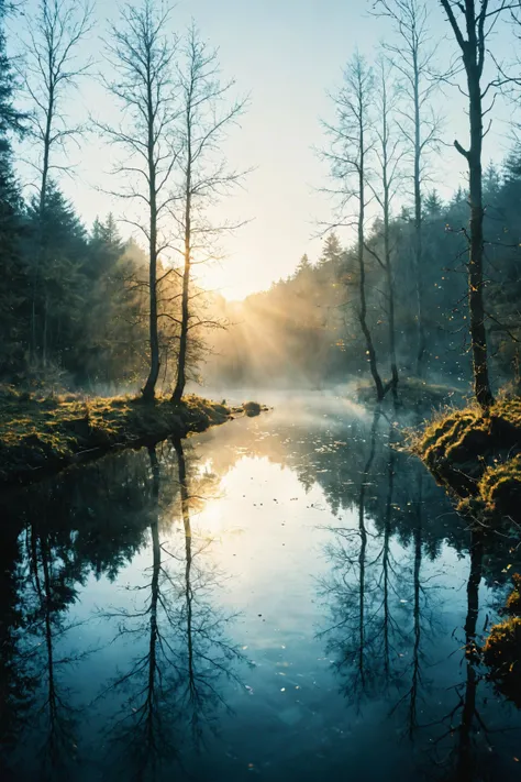 (Landscape by Marta Hoepffner:1.2), award-winning photography, aesthetic and beauty,
proficient details, absolute sharpness, f/11, bold, double exposure,
(lens flare, tasteful atmosphere:0.1), (center composition, symmetry composition:0.1),
(gamboge and bluish-white colors:0.1) <lora:MJ52:0.65> <lora:Fine art photography style:0.3> Fine art photography style <lora:nurlens_SDXL_V0.1:0.3> NurLens