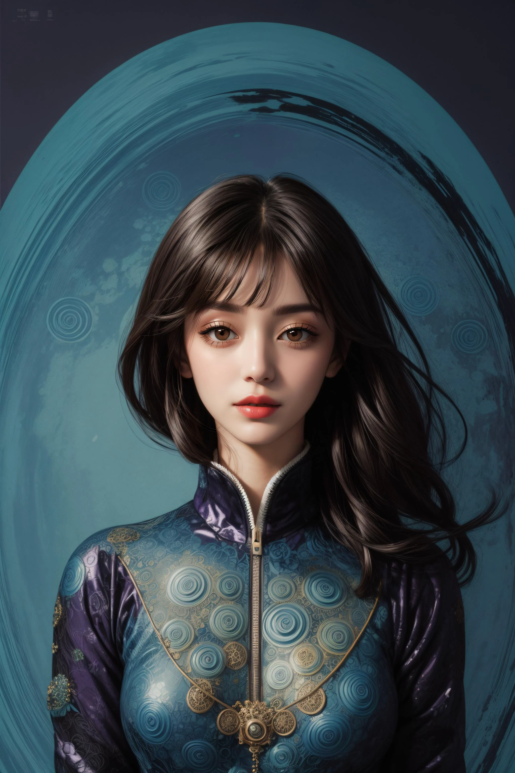 (style of Yuko Shimizu:1.2), abstract art, purple theme, dark theme, 1girl,very beautiful, masterpiece, best quality, ultra high res, <lora:add_detail:1>