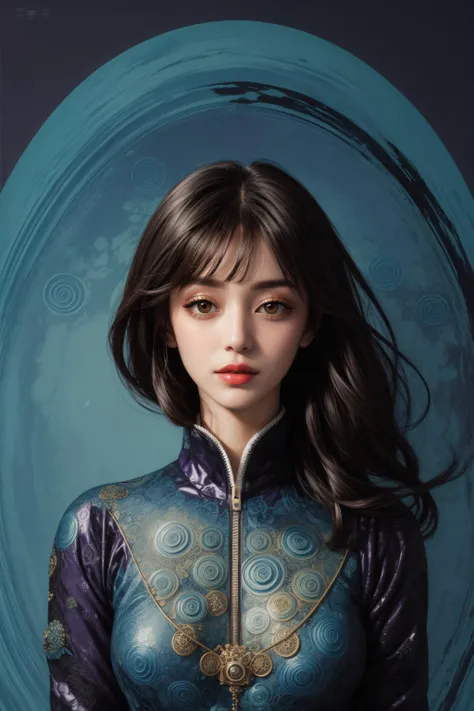 (style of Yuko Shimizu:1.2), abstract art, purple theme, dark theme, 1girl,very beautiful, masterpiece, best quality, ultra high res, <lora:add_detail:1>