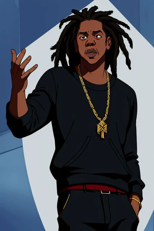 Jay Z with short black dreadlocks