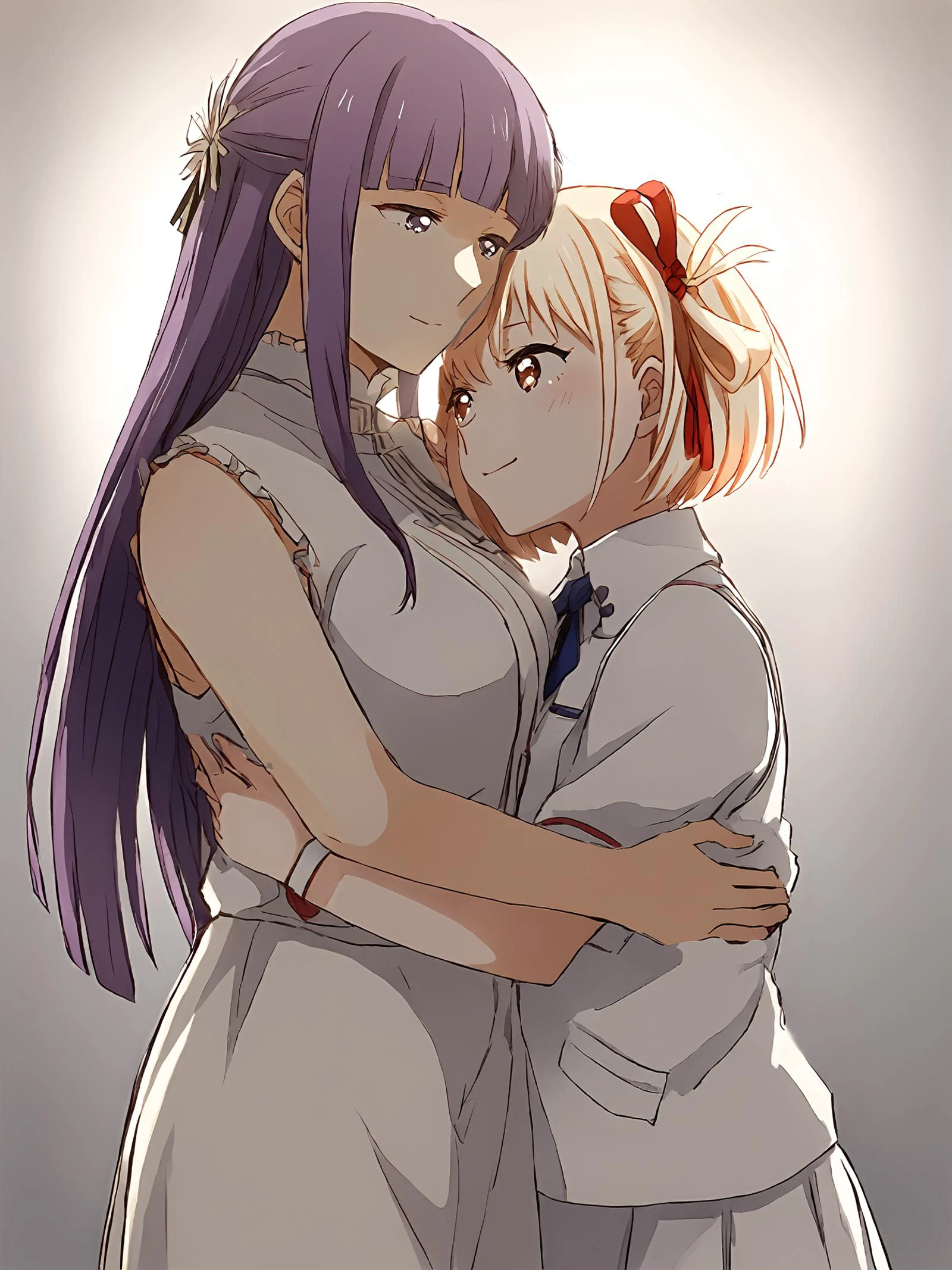 score_9, score_8_up, score_7_up,
BREAK
(sketch:0.8)
<lora:kindred-spirits-pony:1>(kd_vnstyle), (sketch:0.95),
multiple girls, 2girls, yuri, hugging,
lora:chisato-nishikigi-s1-ponyxl-lora-nochekaiser:0.2> chisato nishikigi,
<lora:brj-fern-pony-v0.5:0.2> fern \(sousou no frieren\)
standing