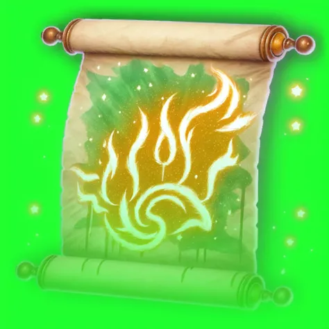bg3 item icon, scroll of fire magic, <lora:bg3_items_offset:1>
BREAK
green background