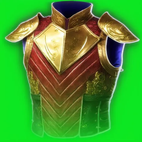 bg3 item icon, leather armor with red and gold accents, <lora:bg3_items_offset:1>
BREAK
green background