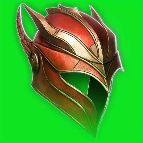 bg3 item icon, red dragon helm,  <lora:bg3_items_offset:1>
BREAK
green background