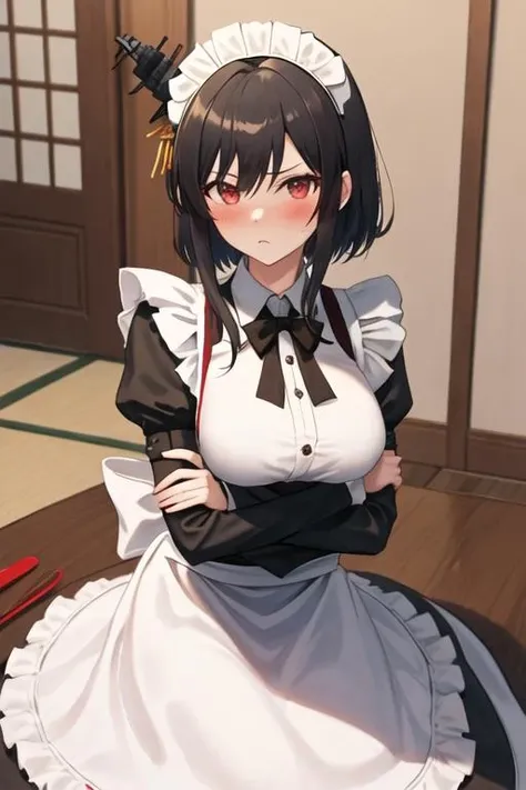 1boy,hetero、NSFW,masutepiece, Best Quality, High resolution,
1girl in, maid, enmaided, maid apronl, Black hair, Bery short hair、Pink eyes, cleavage, From below, face to the viewer, Face to face, Sneaking into the eyes, Full body, cleavage, huge-breasted, Portrait, Vomiting eyes, hanging breasted、Woman straddling boy、Intense Sex、(((steam,Sweat))),To NSFW