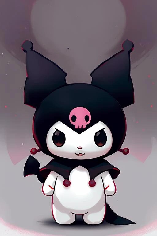 a plush toy of kuromi, illustration by Greg rutkowski, yoji shinkawa, 4k, digital art, concept art, trending on artstation