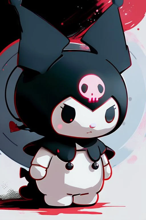 a plush toy of kuromi, illustration by Greg rutkowski, yoji shinkawa, 4k, digital art, concept art, trending on artstation