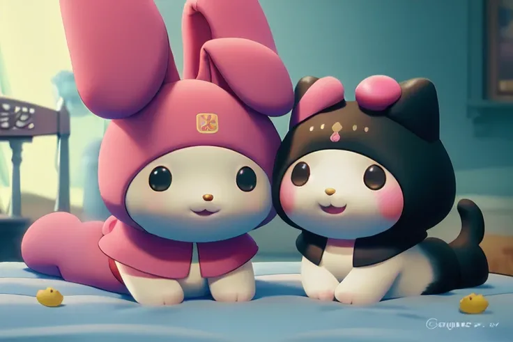 mymelody as a dog, by james gurney greg rutkowski photo by angelique boissiere art streiber, photorealistic, hyperdetailed, canon eos r 3, cinematic, filmic