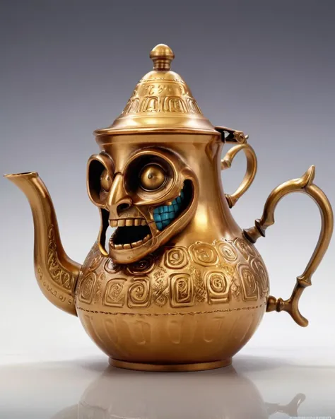 Best quality, Inca (teapot:1.1) , very [Unique:Sparkling:19], anthropomorphic reimagined as a Dead or Alive game character, sleek, League of Legends Splash Art, HDR, beautiful, Golden ratio, crisp lines, Offset print, <lora:AtayV2:0.8> atai