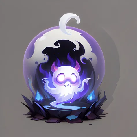fun00d, Ghost, chibi, portal fantasy, Grandiose <lora:fun00d-000012:1>