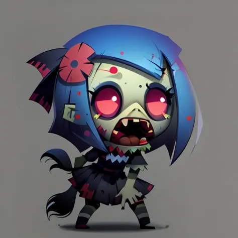 fun00d, cartoon girl zombie, open mouth, ghastly, Precise <lora:fun00d-000012:1>