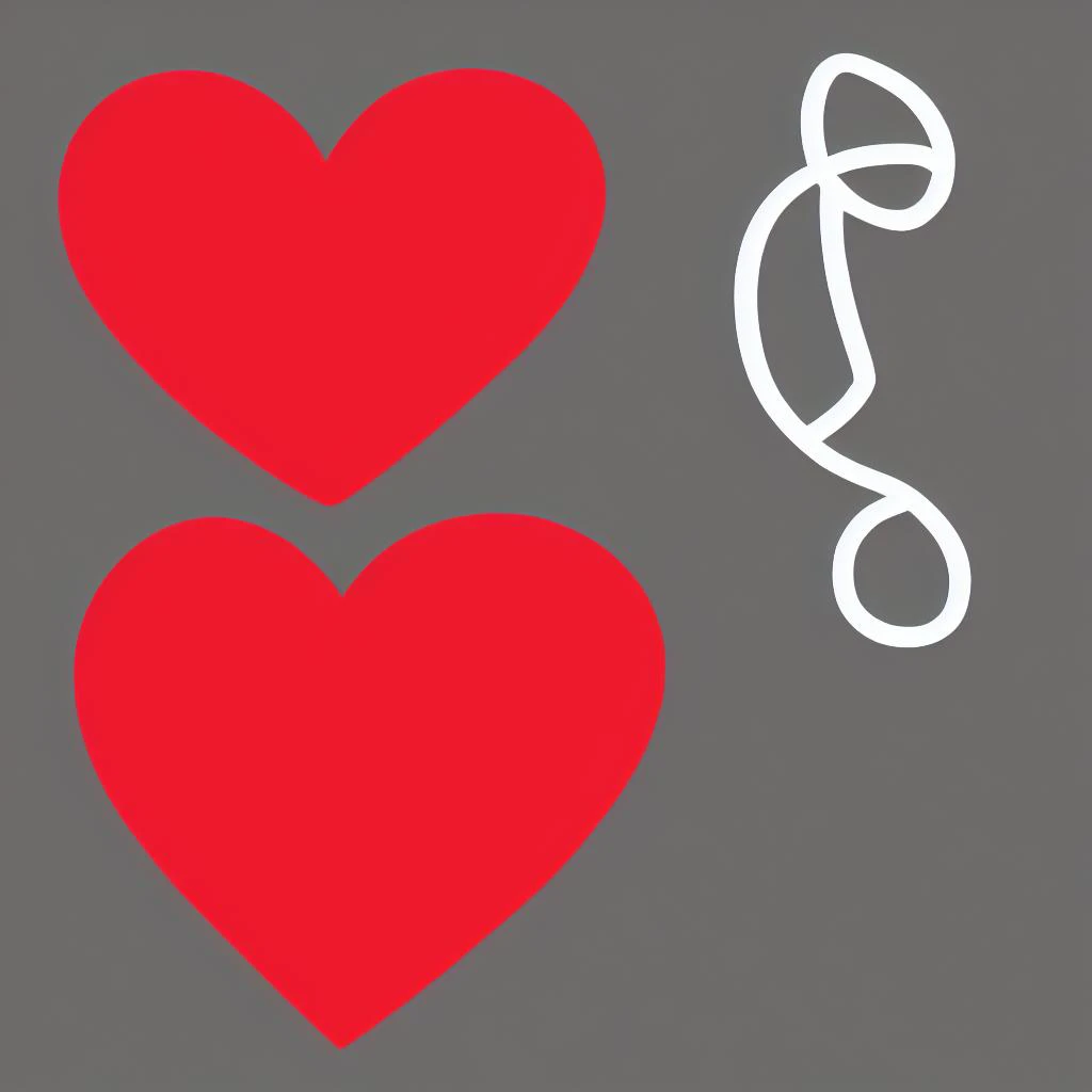 A red heart flat