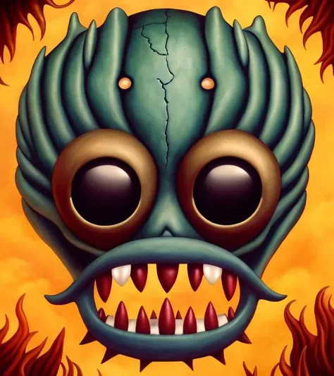 A creepy alien predator, Very detailed, clean, high quality, sharp image, Naoto Hattori, "based on H.P Lovecraft stories"