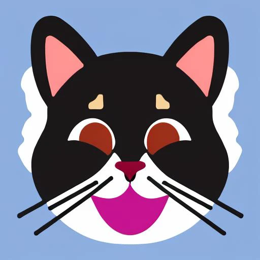 A cute fluffy cat flat, Very detailed, clean, high quality, sharp image, Saturno Butto