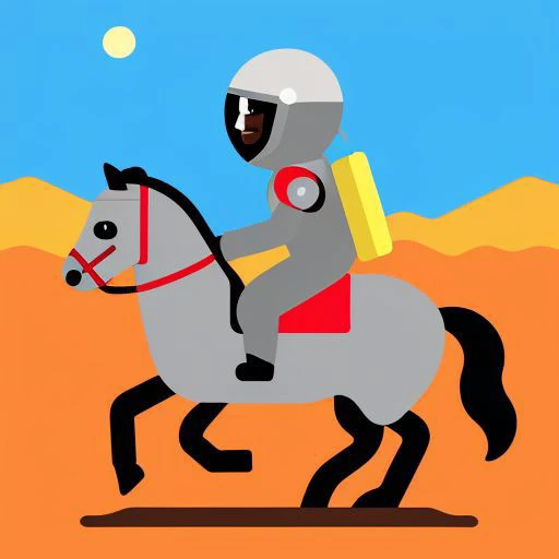 A photo of an astronaut riding a horse on mars flat, very detailed, clean, high quality, sharp image
