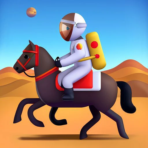 A photo of an astronaut riding a horse on mars color, very detailed, clean, high quality, sharp image
