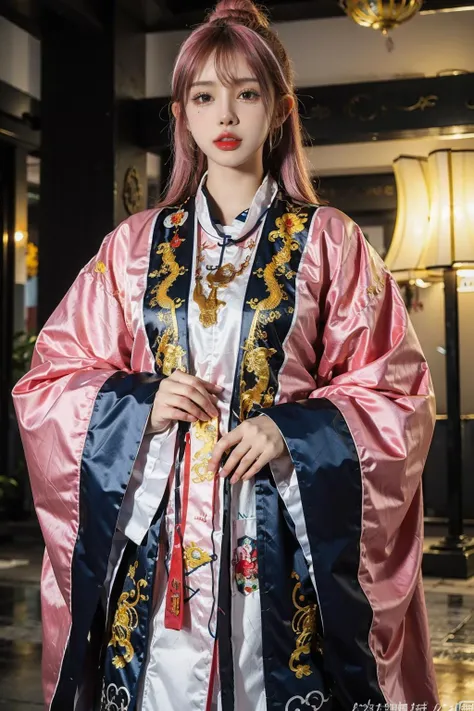 ((masterpiece), (best quality), ultra high res, (raw photo:1.2), (photorealistic:1.4), Exceptional detail, dramatic lighting, highres, 8k, absurdres, solo,
CNGirl_2, 1girl, (pink hair), close up, daoist_robe, yellow daoist robe, Chinese Temple, fantasy, incense, long hair, incense burning, hirume of heavenly incense,
<lora:CNGirl_2_20-000002:0.7> <lora:Daoist_Robe_v2-000003:0.7>