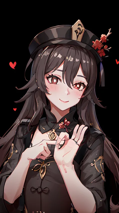 best quality, masterpiece, excellent lighting, (perfect face, detailed face, detailed eyes), <lora:penetration gesture 64 locon:1>, penetration gesture,upper body,blush,naughty face,nervous smile,, <lora:hutao1:0.9> hutaodef, ((small chest))