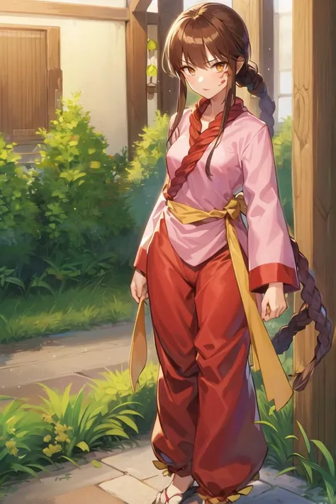 1girl, solo, full body
<lora:lei_kuugo:1>lei kuugo, (scar on face:0.7), baggy pants,