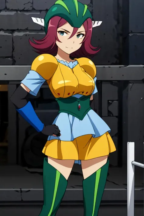 best quality, masterpiece,    1girl  intricate detail, (full body), detailed face, smug,  looking at viewer, detailed hairstyle,  choker,    <lora:igawasakura-taimanin-richy-v1:1> igawasakura,  orange hair,  <lora:Starfire Costume_v1:1>  starfire costume  <lora:add_detail:1>