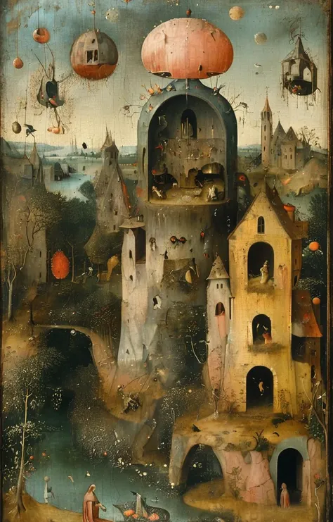 masterpiece,best quality,<lora:tbh189-sdxl:0.9>,illustration,style of Hieronymus Bosch