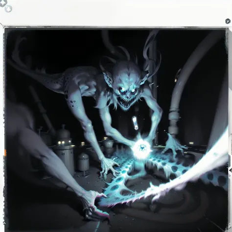 1girl juggling diamond,( skillful refinery | Kittel Chefchaouen Blue ),cheetah,pins,<lora:deathia_yiu_v20:0.9>,deathia,blurry,dimmed,lowkey,night,scary,horror,low quality,flashlight,monster.,