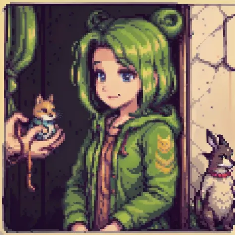 nasty 1girl looking away inhuman wearing Parka, sturdy bathroom with cross. chipmunk. <lora:svportrait64-v1:0.8>
