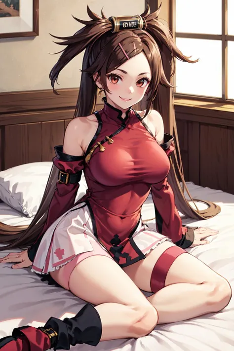 ((highest quality)), ((masterpiece)), (detailed),
Five Fingers, Perfect Face, Beautiful fine details, Beautiful body, Beautiful breasts, Beautiful thighs, ((Small breasts))、Beautiful feet, (Brown Skin), 12 year old girl、One Girl,
(Two Sides Up with Red Ribbon), ((Bodycon, Fits perfectly against the skin)), belly button、belly buttonピアス、
Wicked Smile、((Grin))、She turns her face and body towards the viewer,She has a pretty face and a charming smile,Wearing earrings and a necklace,The accessories are gold、Are standing、The whole body is visible