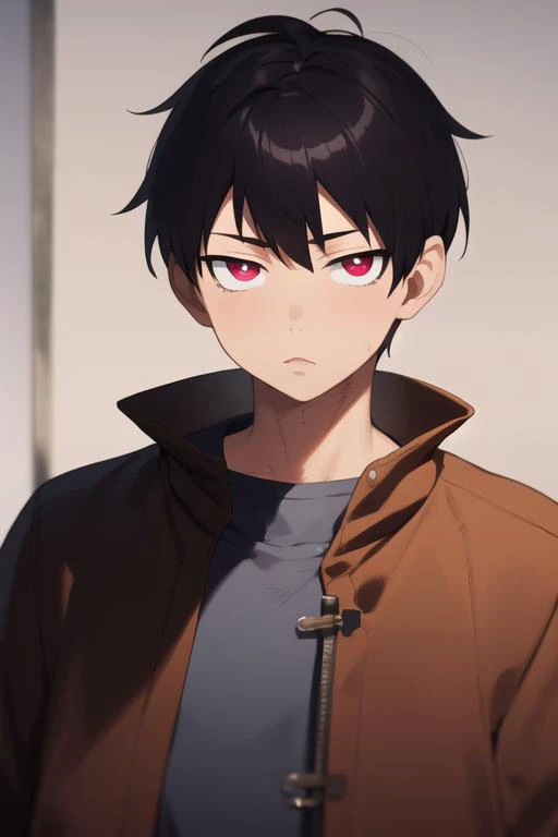 masterpiece, best quality, high quality, 1boy, solo, male focus, looking at viewer, upper body, <lora:kusakabe_shinra:0.70>, kusakabe_shinra