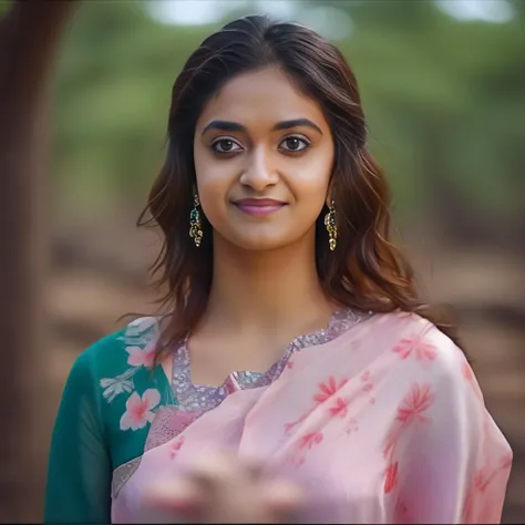 KeerthySuresh, photograph, Symbolic Tanzanian Girl, infused with ethereal color award winning, equirectangular 360, Peaceful, Minecraft, film grain, Fuji superia 400, Selective focus, Colorless, hyperdetailed, Pixabay, art by Paul Fusco, <lora:KeerthySureshSDXL:1>