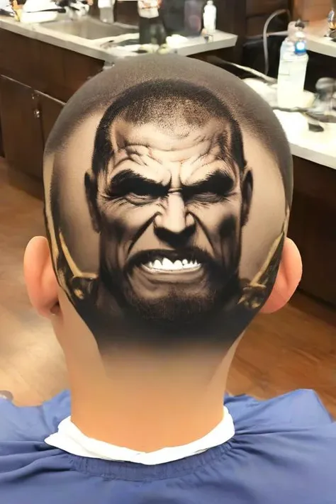 <lora:PE_BackOfHead_Haircut:1> PEHairCut, haircut, back of the head,
Kratos