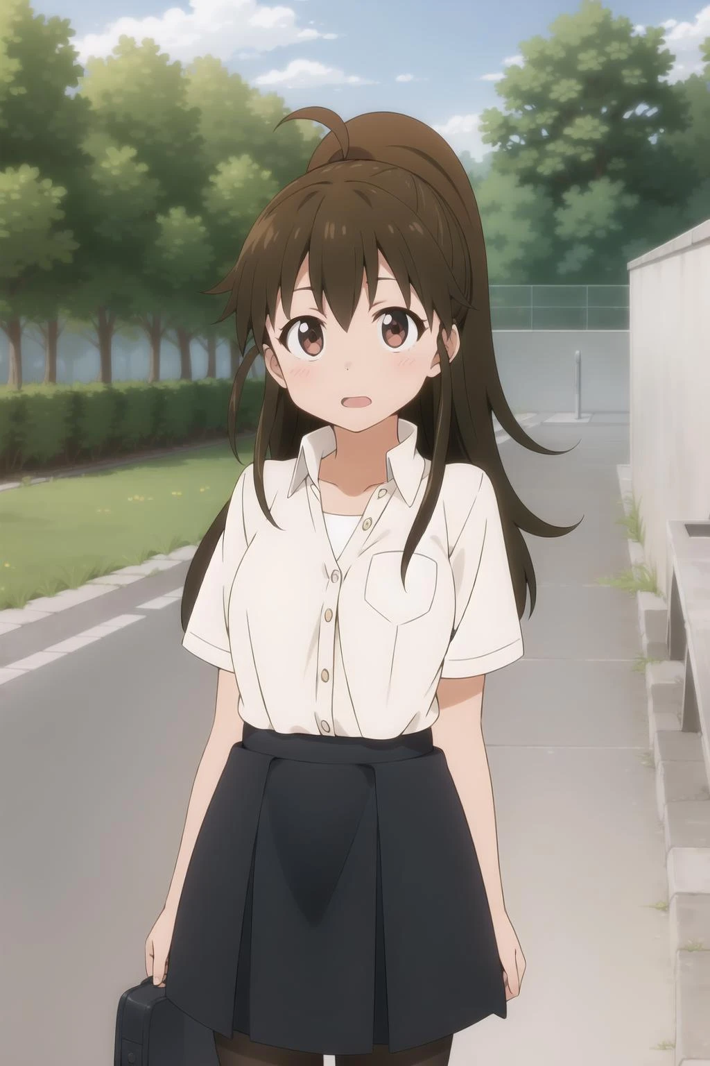popura, 1girl, solo, school_uniform