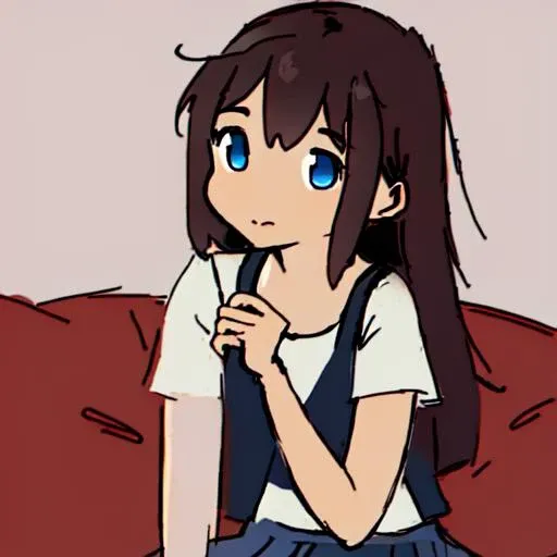 <lora:Wster_20:1>, wster, simple, simplistic, ms_paint_(medium), (masterpiece, best quality), 1girl, solo, brown hair, BREAK blue eyes, long hair, BREAK pink skirt, BREAK black tank top, outline, thin outline, black outline