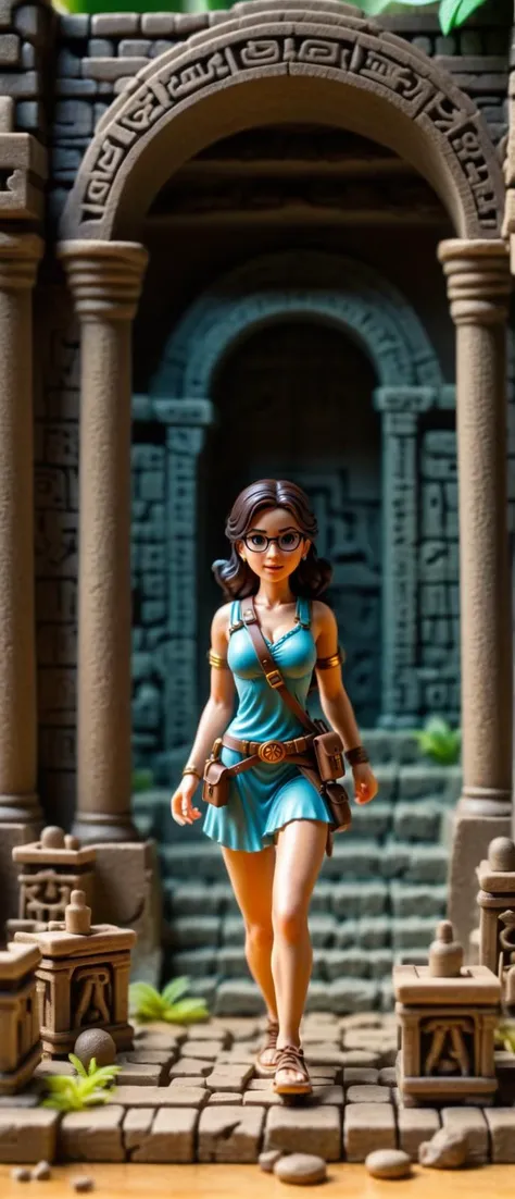 <lora:Miniature_People_-_By_DICE-000006:1.0> img, nerdy (miniature woman), battle in a cavern of crystals, with refracted light creating a dazzling and disorienting environment, backlit