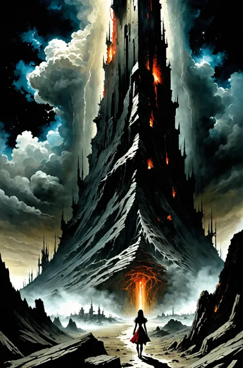 (best quality, masterpiece, high resolution:1.2),Embark on a journey into the surreal and absurd with an ink painting depicting a girl intricately building a huge tower for God from human bodies,bones and flesh. The composition explores the boundaries of reality, creating a visually arresting scene that defies conventional norms. Dive into the eerie and thought-provoking atmosphere as the surreal narrative unfolds in this captivating and unsettling artwork,absurdes,surreal,impressionism, naked,elegant,Weird, creepy, disturbing,dreamlike, nightmarish, unsettling,(focus on girl:1.85),(surrounded,crowd,disciples:1.3),praying,vast, scenery,dystopia,bones,flesh,praying,glowing,detailed,epic,gloomy,grim,(giger,beksinski:0.5),blood,decrepit,cloud,flesh and bone formations,nebula,magma,rock formations,iron_maiden,
captivating ink painting,visual novel illustration,retro artstyle,cinematic, breathtaking details, detailed,horror \(theme\),nsfw,uncensored,suspenseful,poignant atmosphere, hauntingly captivating,(mamoru oshii:0.5),(D&D concept art:0.2),Space Age, light particles, atmospheric, gritty, melancholy,dissonant,tormented, faded elegance,bloodcurdling,cryptic,majestic, terrifying,grimdark,dreamlike,otherwordly, explicit content,erotic,artistic, (close-up:1.85), ( zoomed:1.75),forced perspective,horizon line,deep horizon,scribble, intricate,outline,ScribbleRay,colorful,contrast colors,award winning,painted in high resolution,golden rule
<lora:ScribbleRay-v2:0.4>