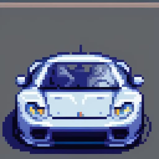 super car ,pixel art style, detailed,