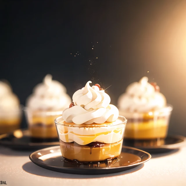 pudding,
(no humans:1.1),, masterpiece, best quality,, ray tracing, Tyndall effect, depth of field, blurry background, blurry foreground, light particles, reflection light, rim light, bloom effect,