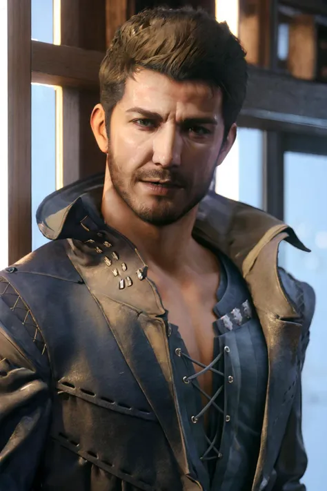 Best quality,masterpiece,ultra high res,1boy, cid,looking at viewer, upper body,