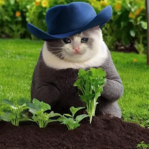 close portrait of sadcatmeme planting vegetables in the garden,
8k, high quality, masterpiece, funny, absurd, nonsense,
<lora:sadcatmeme:1>