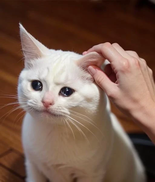 photo of (HeadpatPOV:1.25) of sadcatmeme <lora:HeadpatPOV:1.16> <lora:SadCatMeme_V10:0.8>