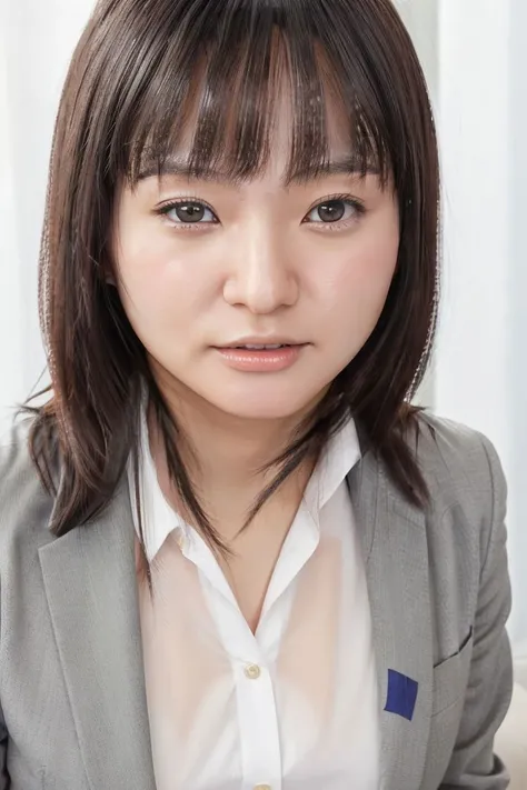 <lora:ayana_nishinaga_obj20:0.7>, ayana_nishinaga, business suit, pants, perfect face, (contact iris: 1.1), pale skin, skin pores , depth of field