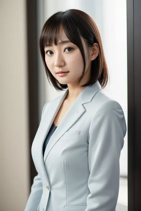 <lora:ayana_nishinaga_obj20:0.3>, (ayana_nishinaga), business suit, pants, perfect face, (contact iris: 1.1), pale skin, skin pores , depth of field