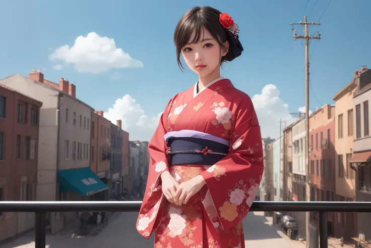 ((((ultra illustrated style:1.0)))),best quality,best animated,masterpiece,ray tracing, global illumination,Taisho's romantic,1girl, solo,cowboy shot,looking at viewer, outdoors,
<lora:Taisho's romantic-000006:0.7>