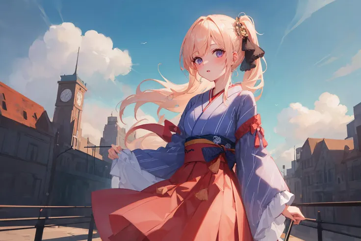 ((((ultra illustrated style:1.0)))),best quality,best animated,masterpiece,ray tracing, global illumination,Taisho's romantic,1girl, solo,cowboy shot,looking at viewer, outdoors,
<lora:Taisho's romantic-000006:0.8>