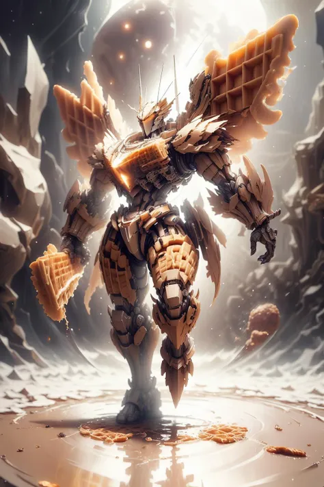 (8k,best quality, masterpiece:1.2),physically-based rendering,tyndall effect,surface reflection,metallic luster,looking at viewer,Oblique Angle,
<lora:WaffleStyle:1>,WaffleStyle,mecha,full body,solo,glowing,armor,large wings,planet,space,moon,
<lora:StealthMecha:0.3>,<lora:WhippedCreamTopStyle SWF:0.3>,WhippedCreamTopStyle,