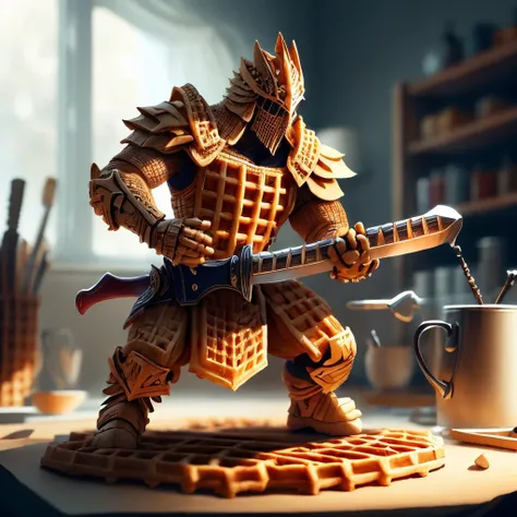 <lora:WaffleStyle:1> WaffleStyle sword made out of waffle