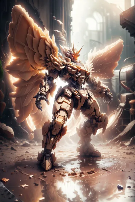 (8k,best quality, masterpiece:1.2),physically-based rendering,tyndall effect,surface reflection,metallic luster,looking at viewer,Close-Up,
<lora:WaffleStyle:1>,WaffleStyle,(mecha),full body,solo,glowing,armor,(large wings),planet,space,moon,
<lora:StealthMecha:0.6>,<lora:SemlaStyle:0.3>,SemlaStyle,