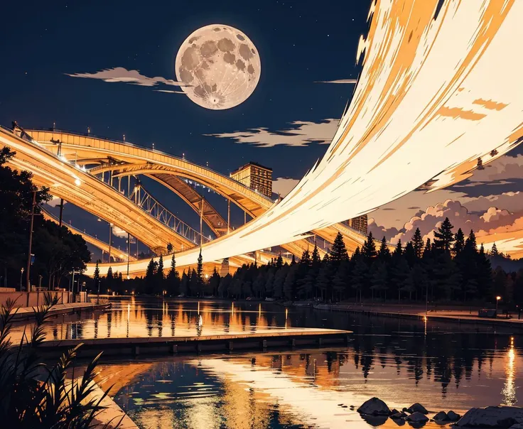night , moon, photo