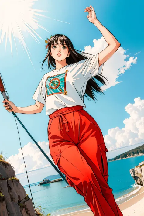 1girl, (comics art by Adrian Tomine:0.8) and (Mao Hamaguchi:0.7) , epic Pencil painting, Crepuscular Rays, knee level shot of a rotund traditional Aborigine ([PaweÅ|Connor]:1.3) , PaweÅ is Metalworking, he is very Art Nouveau and Frantic, he is wearing burlesque Silk and Turquoise Embroidery armor, dancing, performing on stage, dynamic composition, and the genre is gospel he is very bored, dressed in Pig-style T-shirt and cargo pants, his hair is traditional Tribal and styled as Shag, hairpin, he has a Rich traditional Sardinian Rainbow Goatee, Large Beard, dense nature and pond, Hurricane, Sharp and in focus, ultrafine detailed, Relaxed, Atompunk, hard light, Depth of field 100mm, Autochrome, layered textures, deep green and Peach splash, freckles, realistic pleasant face, Flickr, extremely beautiful